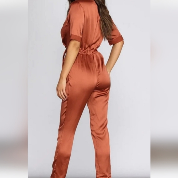 🆕️[S] DO+BE Rust color jumpsuit - Picture 2 of 16